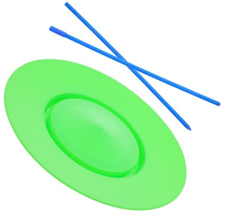 Toddmomy Assiettes Et Baguettes De Jonglage Plastique Jeu Équilibre pour Accessoire De Spectacle avec Baguettes Et Assiettes