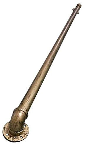 Treppengeländer-Handlauf Für Drinnen Und Draußen, Treppengeländerhalterungen, Metall-Wandstützgeländer Aus Schmiedeeisen Für Drinnen Und Draußen, Vintage-Gold-Kupfer/180Cm (6Ft)