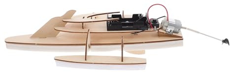 Parliky 3D Holz Segelschiff Modellbausatz Dreirumpf mit Elektromotor Selbstgemacht Yacht Bausatz für Erwachsene Unfertiges Holzboot für Garten und Indoor