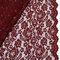 MAGAM-Stoffe Carmen Spitzenstoff Blumen-Spitze Bekleidung Deko Meterware 50cm (Dunkelrot)