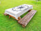 ABAKUHAUS maritim Outdoor-Tischdecke, Monochromatische Windrose Kunst, dekorative waschbare Picknick-Tischdecke, 145 x 210 cm, Marineblau Weiß