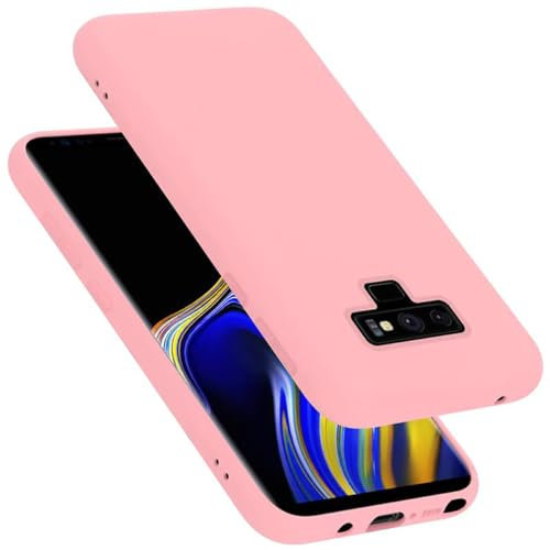 Cadorabo Hülle kompatibel mit Samsung Galaxy Note 9 Hülle Silikon Handyhülle für Galaxy Note 9 Case aus flüssigem Silikon- Kratzfeste und stoßfeste dünne TPU Schutzhülle - Liquid PINK