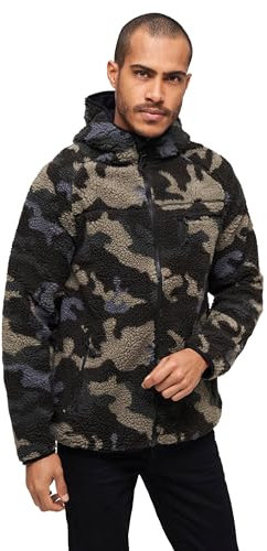 Brandit Teddyfleece Worker Jacket, Uomo, Darkcamo, L