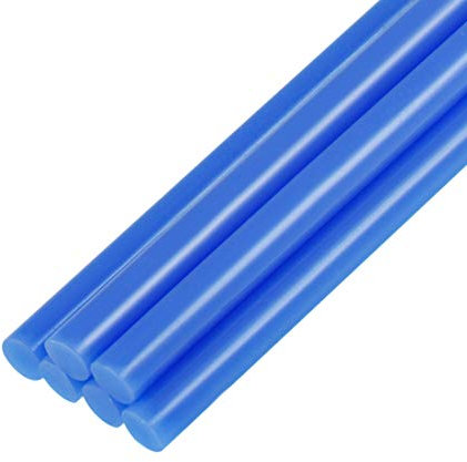 sourcing map 6pcs Mini Hot Glue Sticks for Glue Gun 7mm x 100mm Small Glue Sticks, Blue