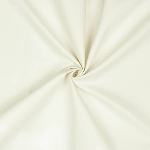 VmG-Store Baumwollstoff Uni 100% Baumwolle Oeko-Tex Meterware ab 50cm über 70 Farben zur Auswahl (05 Ecru, 100 x 148cm)