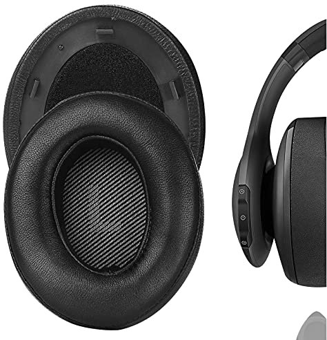 Geekria Elite Sheepskin Replacement Ear Pads for JBL Everest Elite 700, V700NXT Headphones Earpads, Headset Ear Cushion Repair Parts (Black)