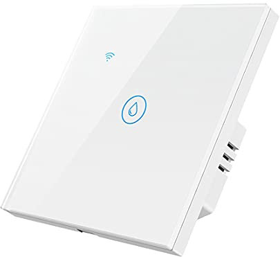 Smart Water Heater Switch, Smart Home WiFi Switch 20A Boiler Water Heater On Off Timer Panel APP Remote Control Time Setting Touch Switch for Google Home and Alexa 100-240V