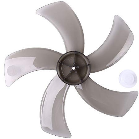 MSemis Reemplazo Paletas de Ventilador 16 Inches Aspas de Ventilador 5 Hojas de Plástico Transparentes Accesorios de Ventiladores Ventilador de Pie Negro One Size