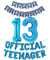Offizielle Teenager 13. Geburtstag Dekorationen Mädchen Jungen, Happy Birthday Banner Nummer 13 Geburtstags Folien Ballons Offizielle Teenager Ballons für 13 Jahr Geburtstags Deko (Blau)