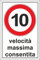 pubblimania Vitesse maximale autorisée 10 km heures | Panneau en aluminium pour extérieur métal épaisseur 3 mm (20 x 30 cm, 10 km Heures)