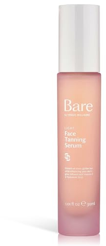 Bare by Vogue Light Face Tanning Serum - Natural Sun-Kissed Glow, Streak-Free Facial Self Tanner for Sensitive Skin - Non-Comedogenic, No Fake Tan Smell & Hydrating