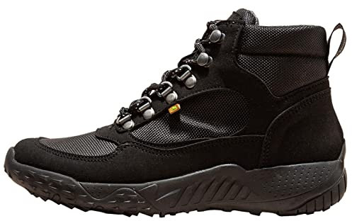 El Naturalista Unisex-Adulto Botines con Cordones GORBEA, Mujer,Hombre Botines,Plantilla Desmontable,Bota,Media Bota,Black,39 EU / 6 UK