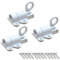 ZYWUOY 3Pcs Automatic Spring Latch, Aluminium Alloy Door Latch Sprung Attic Loft Ceiling Hatch Lock Catch Tool New White for Doors Gates