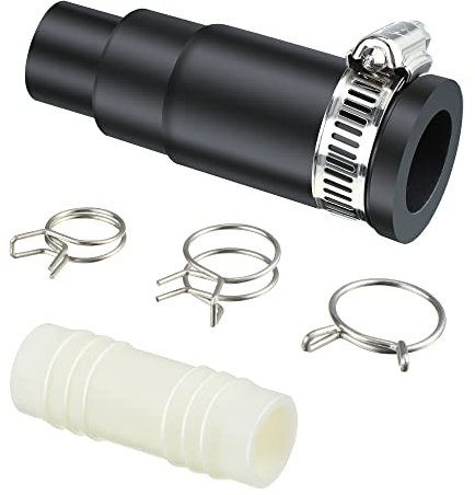 Dreyoo 1 Set Dishwasher Drain Hose Adapter Compatible with Insinkerator Garbage Disposals, Dishwasher Hose Connector Include Inlet Connector, Clamp and Spring Clamps
