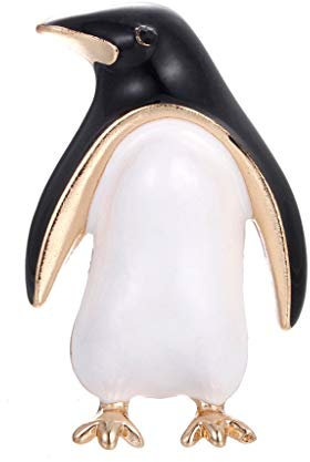 Caritierily Zinn Brosche Pullover Pinguin Anzug Broschen für Frauen Form Pins Schmuck Schal Zubehör
