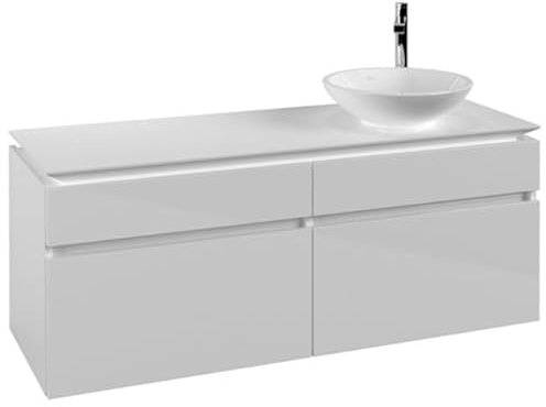 Villeroy & Boch Legato Waschtischunterschrank B590, 1400x550x500mm, Waschtisch rechts, B59000DH, Farbe: Glossy White