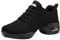 Damen Mesh Geteilte Sohle Jazzschuhe Lace Up Tanzschuhe Modern Tanzsneaker Atmungsaktiv Straßenschuhe Fitness Wanderschuhe Black 39