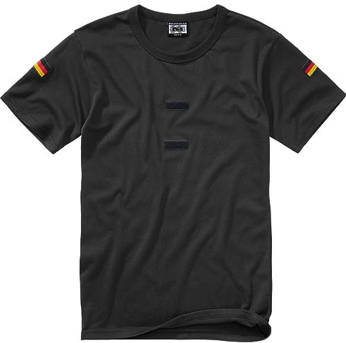 BWuM Bundeswehr Tropenshirt mit Flaggen & Klett, Größe:13 (7XL), Farbe:Schwarz