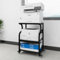 PUNCIA 3-Tier Movable Printer Stand with Storage Large Printer Table on Wheels Rolling Printer Cart with Adjustable Shelf for Home Office Organization Multifunctional Trolley for Heat Press 3D Printer