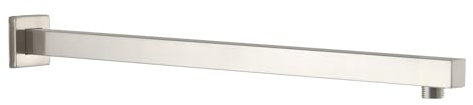 BESy Brazo de ducha recto extendido de 20 pulgadas con brida, brazo de extensión de cabezal de ducha de lluvia, barra de ducha cuadrada, brazo extensor de cabezal de ducha, extensión de tubo de ducha,