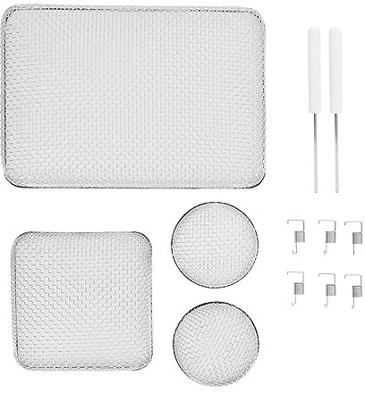 BOROCO Rejilla De Ventilación para Horno RV, Rejillas De Malla De Acero Inoxidable Resistentes con Herramienta De Instalación para Calentador De Agua, 12 Uds.