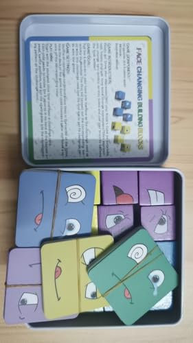 EINEUWU Brettspiel für Kinder & Erwachsene, Bunte Blöcke Familienspiel Gesellschaftsspiel, Perfekt als Kinderspiel & Reisespiel & Partyspiel, Emoji Würfelspiel für 1-4 Spieler, 3+ Alter