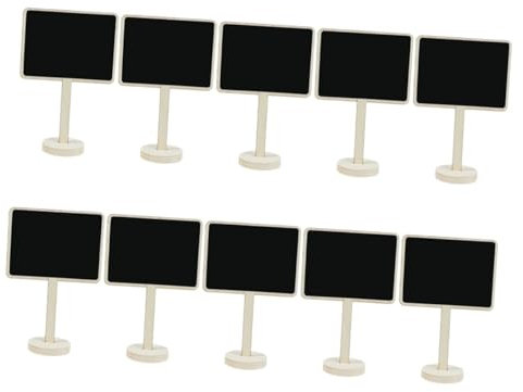 EXCEART 10stücke Holz Kleine Tafel Mit Ständer Kreidetafeln Für Hochzeiten Partys Tischnummern Nachrichten Wiederverwendbar Einfach Beschreibbar