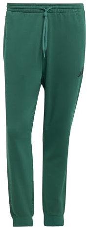 adidas Uomo Essentials FEELCOZY Fleece Pant, Collegiate Green/Black, XXL