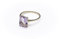 PERORNO Verlobungsring aus Gelbgold mit achteckigem Amethyst-Edelstein, 10 x 8 mm, Damenring, Hochzeitsgeschenk, exklusiver Ring, einzigartiger Schmuck, Gold, Amethyst
