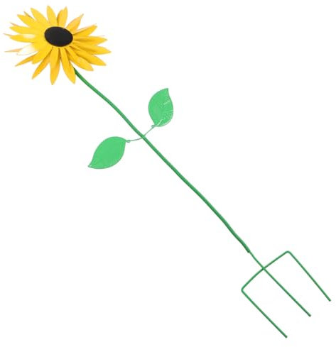 Sonnenblumen Windmühle aus Eisen für Garten und Außenbereich, Drehbar