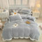 TOPCHANCES Winter Plüsch Bettwäsche 135x200Set Mit 1 Kissenbezüge 80x80cm,Kuschelbettwäsche Flauschig Kristallsamt Winterbettwäsche,Superweiches Bettbezug Set Mit Reißverschluss(Grau,135x200cm)