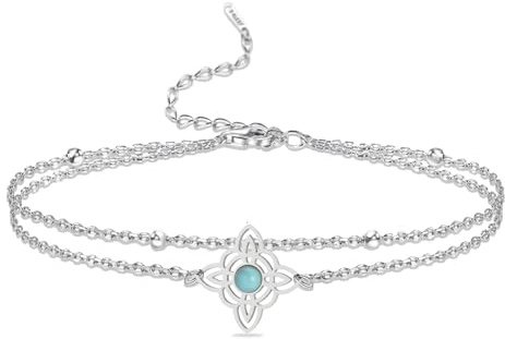 VASSAGO Hexen Knoten Armband Edelstahl magisches Knoten Armband Geschichtetes keltisches Knoten Charme Armband für Frauen Wiccan-Symbol Schmuck