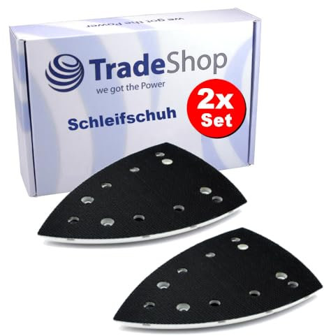 2x Trade-Shop Schleifschuh/Schleifplatte 100 x 150mm kompatibel mit Festool DS400, DTS400, DTSC400 ersetzt 493723 (SSH-STF-Delta100x150/7) Deltaschleifer