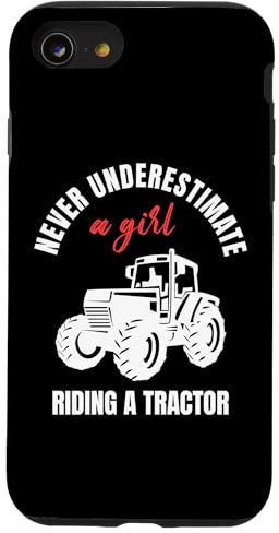 Hülle für iPhone SE (2020) / 7 / 8 Traktor-Design für Mädchen - Ein Mädchen Frauen in der Landwirtschaft