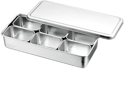 Louis Tellier Japanese Mini-Boxes In Container with 6 Bins 328x148x63mm | Organises ingredients efficiently in commercial kitchens, utilizing mini-boxes to keep items separated and fresh.