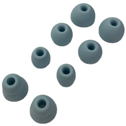 4 Paia Gommini per Beats Powerbeats Pro/Powerbeats 3/Powerbeats 4, 4 Misure Auricolari di ricambio in Silicone per 4mm Auricolari In-Ear (Blu acqua)