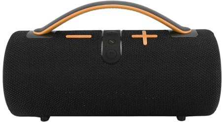 Outdoor Speaker, Built-in Portable Microphone Handle Wireless Speaker for Travel (Yellow Black)