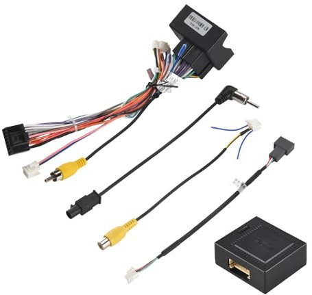Qusedwey Car Stereo Audio 16 PIN Android Power Wiring Harness Adapter + Canbus Box for 3008/2008/ C4/C3 XR/C5/DS6