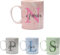 TAZALAND | Taza PERSONALIZADA | Con Inicial y Nombre | 350 ml | Apta para Microondas | Taza Personalizada a Todo Color (360º) | Diseño de Mármol | Ideal para Familiares o Amigos (ROSA)