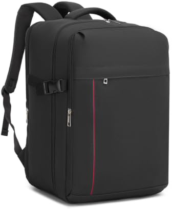 KONO Ryanair Handgepäck 45x36x20, Handgepäck Rucksack Flugzeug 32L | Leicht Reiserucksack mit 17,3 Zoll Laptopfach, Mehreren Taschen, für Herren Damen, Kabinenrucksack für Kurztrip Weekend