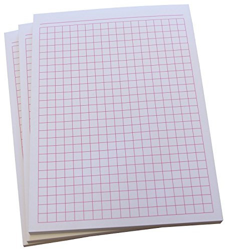 Druckerei Scharlau 16x Notizblocks kariert 5mm Kästchen - Notizen - 50 Blatt, DIN A6,Qualitäts-Offset-Papier 80g/m² -Pink (22392)