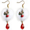 Weihnachten Ohrringe, Fascigirl Girls Cute Dangle Neuheit Santa Rentier Pom Anhänger Hoop Geschenke für Frauen