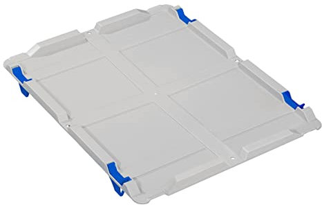 aidB Auflagedeckel Set Eurobox NextGen – 400 x 300, inkl. 4 blaue Schiebeschnappverschlüsse