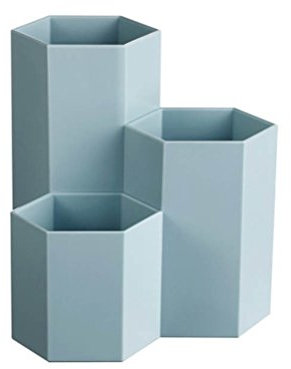 TOYMYTOY Pot à crayon Hexagonale en Plastique Porte-Crayon pour maison, bureau, école