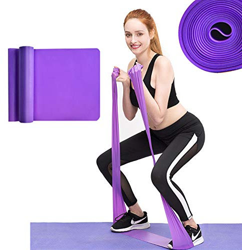 Resistance Bands Exercise Band Fitness Band Long Yoga Elastic Straps Natural Latex for Stretching Flexibility Pilate Ballet Gymnastics Rehabilitation