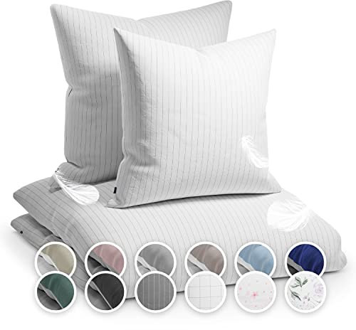 sleepwise Bettwäsche 155x200 Sommer Bettwäsche 3tlg - ÖKO-TEX, Traumhaft Weich, Atmungsaktiv, Bügelfrei & Knitterfrei, Bettbezug Set aus gebürsteter Mikrofaser mit 2X 80x80 cm Kissenbezüge