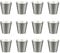 NUOBESTY 12pcs Stainless Steel Shot Glasses Small Silver Metal Shooters Drinking Vessel Cups Dipping Sauce Cup for Bar Home Restaurant Camping Travel(30ml)