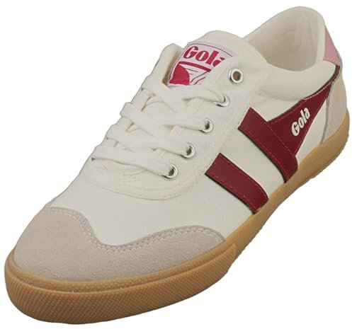 Gola Femme Badminton Basket, Blanc cassé, Rose Fluo, 40 EU