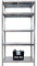 GRIMA Scaffale in metallo zincato con 5 ripiani regolabili - 120x40x195 cm (260 kg per ripiano, totale 1300Kg) Scaffali in metallo per garage, dispensa e officina con sistema ad incastro