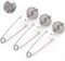JEXCULL Snap Ball Tea Strainer, 3 Pack Premium Stainless Steel Tea Infuser with Handle for Loose Leaf Tea Fine Mesh Tea Balls Filter Infusers